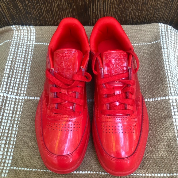 Reebok x Cardi B Coated Club C Double Women’s SZ 7.5 Red FZ5219 Sneakers - Picture 2 of 7